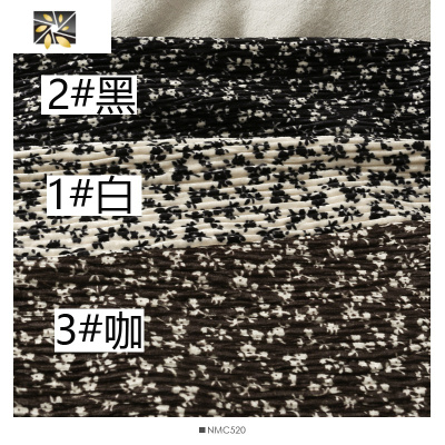 暖青汇复古褶皱金丝绒印花中长款开叉一步裙女2020秋季碎花高腰半身裙潮半身裙