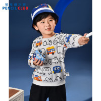 [1件3折]铅笔俱乐部童装2025秋装新款男小童卫衣儿童圆领长袖宝宝卡通印花T恤