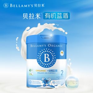 原装进口澳洲Bellamy's贝拉米有机蓝盾婴儿配方奶粉2段6-12 个月800g/罐