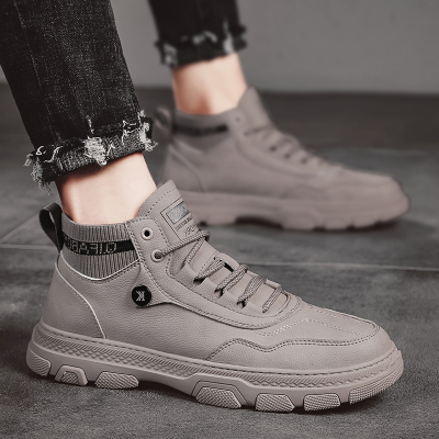 Ideamini马丁靴男高帮鞋子潮鞋英伦风中帮加绒保暖男鞋冬季男士雪地靴秋冬靴子