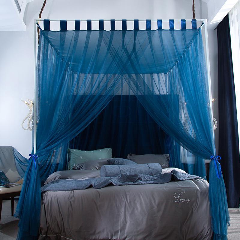 家柏饰(CORATED)新款蚊帐家用老式1.8m1.5m床落地加密加厚廷公主风纹账