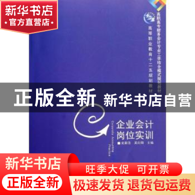 正版 企业会计岗位实训 史新浩,吴向阳主编 清华大学出版社