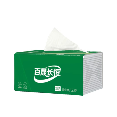 百晟长恒 BSCH-C22 3层100抽每包 152mm*190mm 抽纸(计价单位:包)绿色