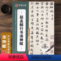 [正版]赵孟頫洛神赋 技法视频版 原帖+全文米字格放大本 简体旁注附视频教程讲解 赵体行书书法毛笔练字帖 碑帖原色高清