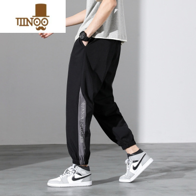 YANXU特大码裤子男加肥加大休闲长裤秋夏季潮胖子宽松百搭哈伦运动卫裤