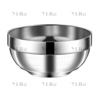 翌嘉YJ40625002 201不锈钢铂金碗学校汤碗真空双层碗防烫碗米饭碗儿童隔热碗 12cm