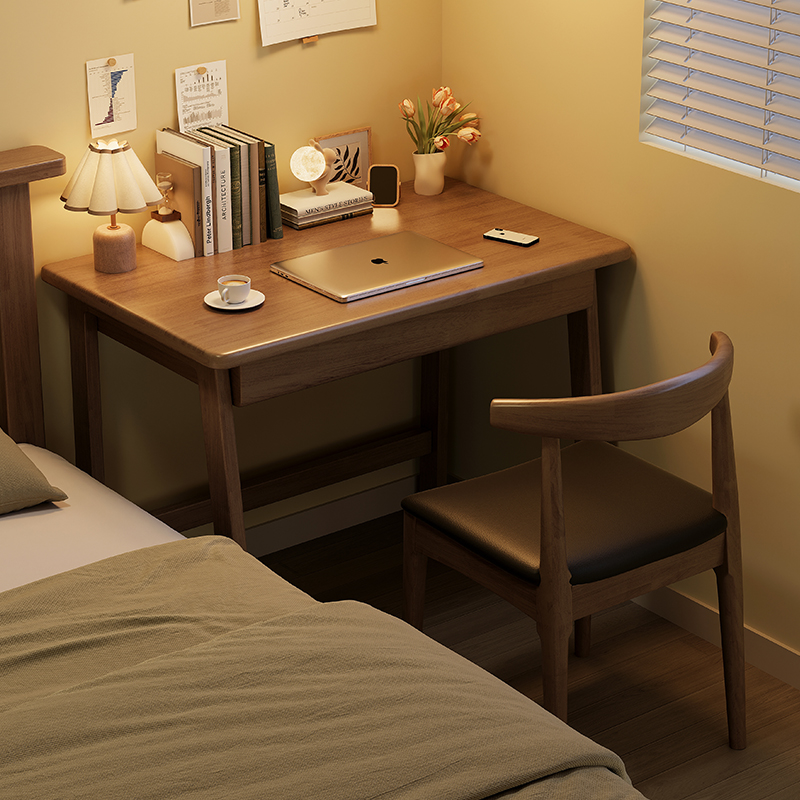 实木书桌客厅学习桌宽45cm窄桌子电脑桌小户型家用卧室简易阅读桌