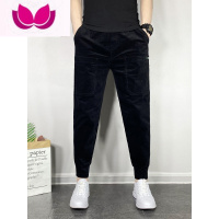 七斓新款六兜条绒休闲裤男士灯芯绒修身百搭小脚裤潮流网红束脚裤