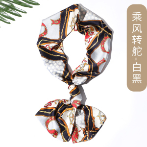 美帮汇丝巾女小长条百搭春秋长款小领巾细窄搭西装丝巾包包绑带窄巾