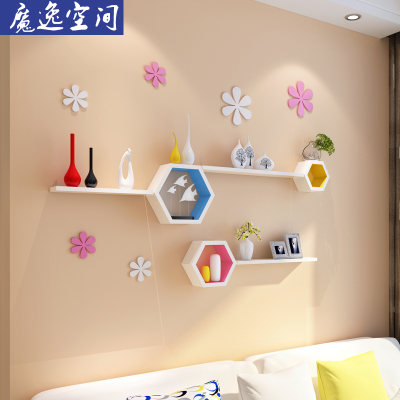 壁挂墙面创意格子电视背景墙装饰架客厅墙壁置物架隔板墙上置物架