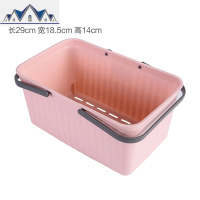 手提洗澡篮子浴室浴筐女可爱澡篮装洗漱用品洗浴蓝杂物收纳框宿舍 三维工匠收纳篮