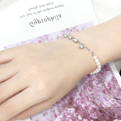 北京黄金女士日韩风格925银手链优雅时尚送恋人佳品