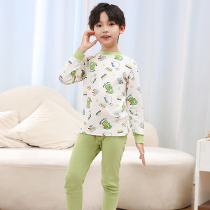 男童女童秋衣秋裤中领儿童纯棉内衣套装纯棉中小童睡衣家居服_112
