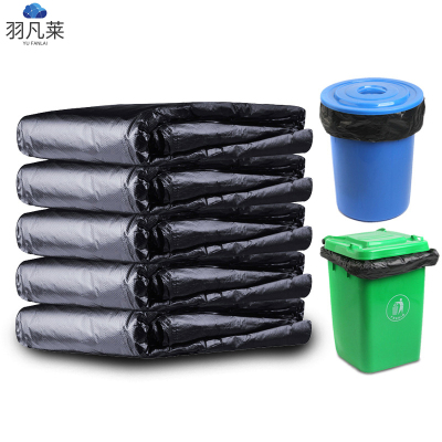 羽凡莱 平口加厚黑色垃圾袋 80*105cm 个