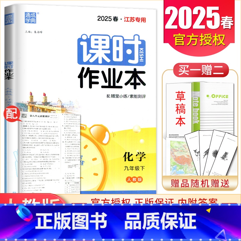 九年级下册化学人教版江苏专用 九年级下 [正版]2025课时作业本九年级上册下册语文数学英语物理化学道德与法治历史江苏人