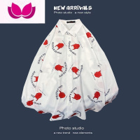 七斓潮牌长袖花衬衫男ins港风复古潮流宽松夏威夷青少年痞帅休闲衬衣