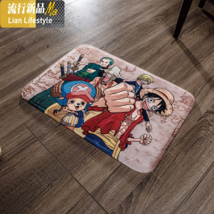 地垫卡通可爱卧室地毯厨房浴室卫生间口家用防滑垫吸水脚垫简约 三维工匠