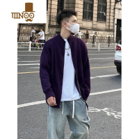 YANXU秋季时尚情侣百搭简约拉链式毛衣外套日系复古宽松慵懒风针织开衫