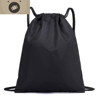 定制LOGO束口袋抽绳双肩背包男女防水轻便折叠户外旅行简易运动包艾狄伊娃