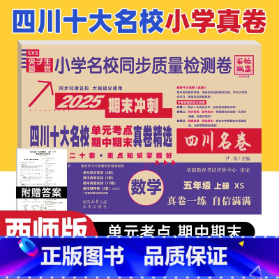 数学 西师版 五年级上 [正版]四川十大名校真卷精选五年级上册期末测试卷数学西师版XS 达州自贡泸州市重点名校小学5年级