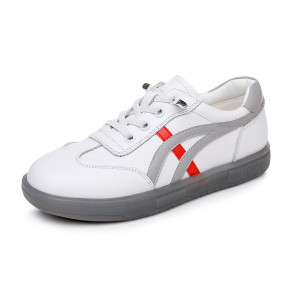 头层牛皮厚底单鞋女25春秋新款牛筋软底防滑休闲鞋百搭复古小白鞋