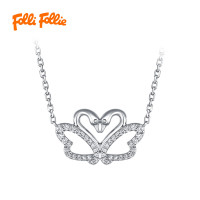 FOLLI FOLLIE 轻奢时尚潮流双天鹅项链(3N20T001C)