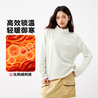 361°运动卫衣女新款女士摇粒绒半开襟卫衣冲锋衣加绒内胆