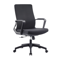 臻远 ZY-BGY-08 办公椅转椅人体工学椅电脑椅会议椅办公椅子学习椅(连体扶手) (黑色)