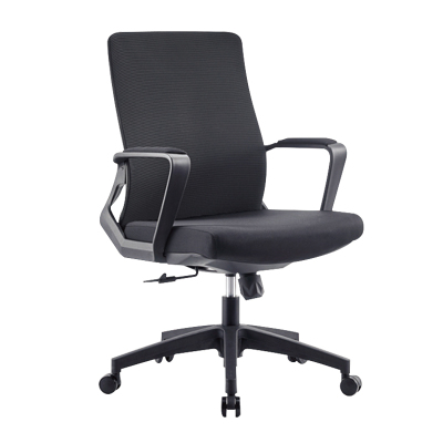 臻远 ZY-BGY-08 办公椅转椅人体工学椅电脑椅会议椅办公椅子学习椅(连体扶手) (黑色)