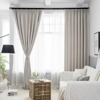 纯色窗帘 遮光窗帘 100*270cm 米