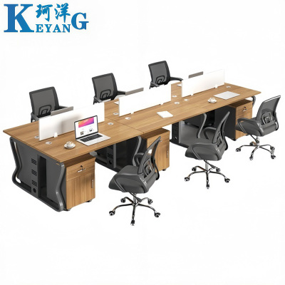 珂洋 屏风办公桌 六人位含柜椅 套