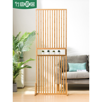 汐岩屏风客厅装饰入户家用移动实木隔断现代简约新中式屏风隔断竹