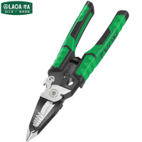 老A(LAOA)尖嘴剥线钳多功能剪线钳剥皮分线端子压接钳LA320919