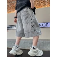 儿童装男童夏装裤子短裤2025新款中大童男孩夏季薄款牛仔裤夏款潮