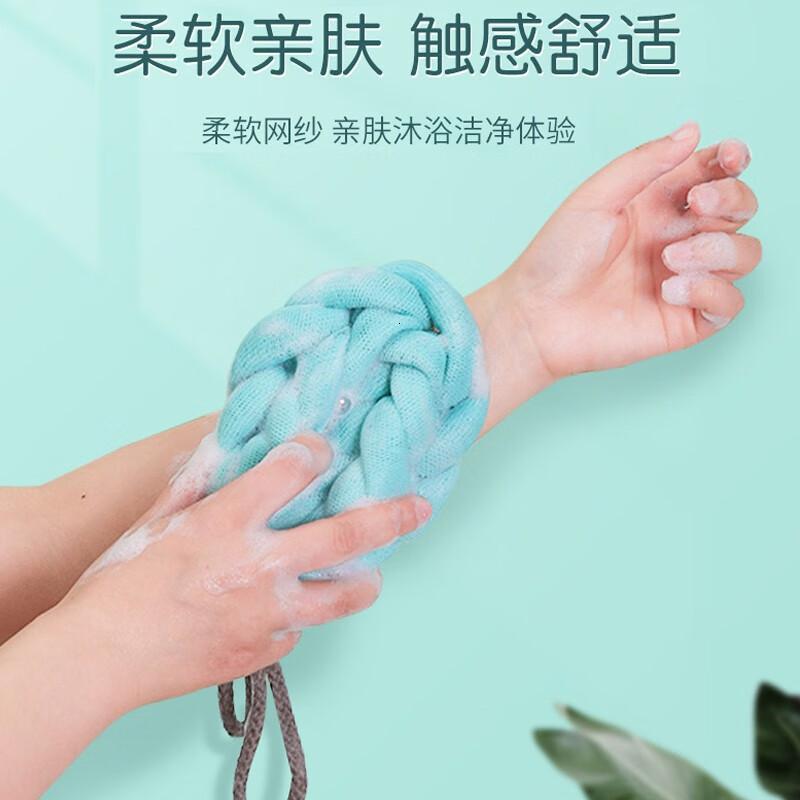 茶花(CHAHUA) 搓澡巾 洗澡巾搓背巾 拉背条搓泥搓澡后背洗澡神器 1只装
