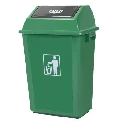 德力彩 垃圾桶 摇盖40L 个