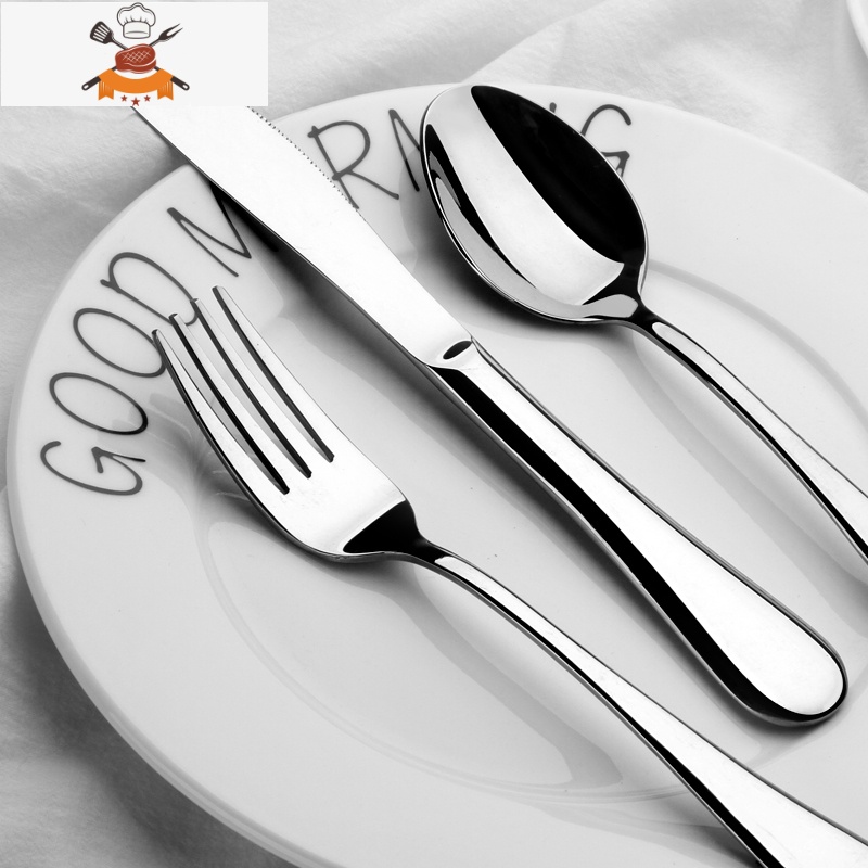 儿童版牛排刀叉盘子套装 全套西餐具家用西餐餐具 儿童刀叉套装 敬平