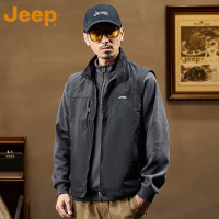JEEP吉普春夏工装休闲男士马甲2025新款宽松坎肩上衣夹克外套男装