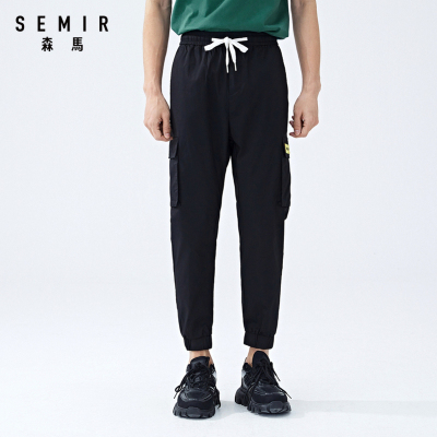 1件3.5折价：67.2-Semir森马新款时尚松紧腰工装束脚男式慢跑裤男