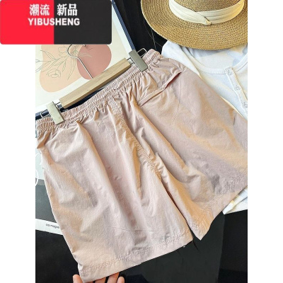 YIBUSHENG日单~试衣间U!季新品薄款吸汗休闲运动短裤女松紧腰抽绳休闲裤
