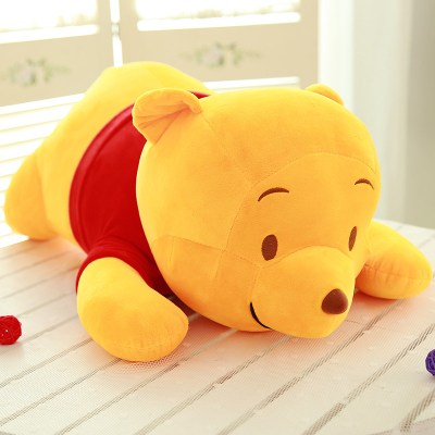大号创意di士尼小熊维尼熊抱枕毛绒玩具公仔娃娃羽生结弦同款水晶超柔维尼熊（普通面料）极软羽绒棉款65厘米送零钱包