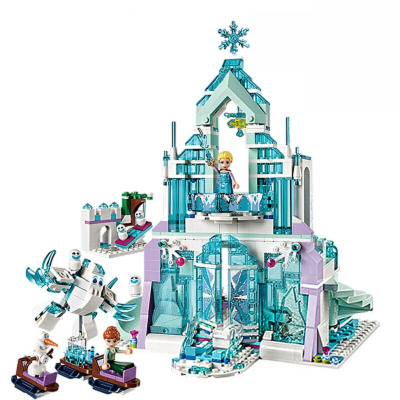 积木拼装兼容乐高女孩系列艾莎冰雪奇缘2公主城堡5-7-13岁玩具艾莎魔法城堡(731片)送12