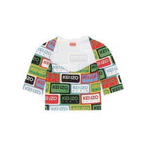 高田贤三(Kenzo)女款运动T恤短袖方形领口贴身剪裁显身材聚酰胺弹
