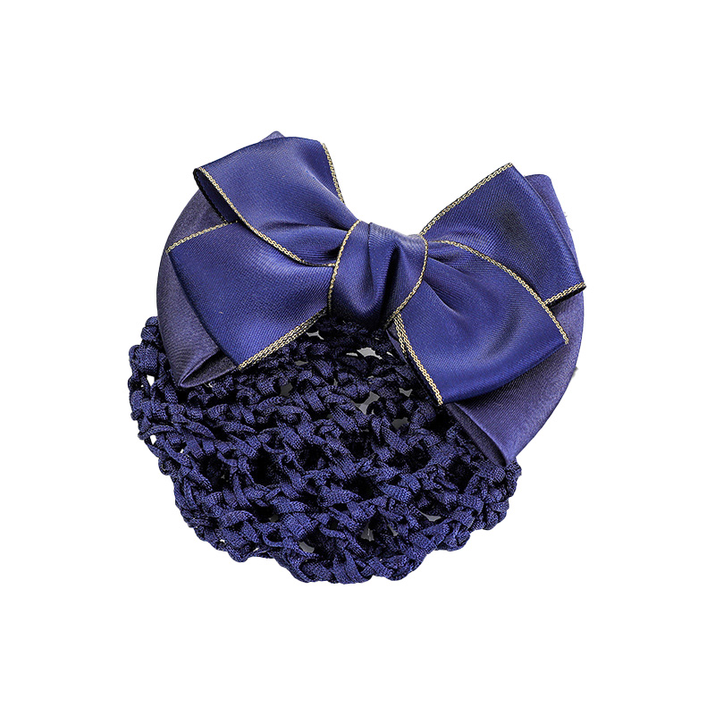 山之只 职业盘发发夹头花(粗网) 蓝色12*8cm 个