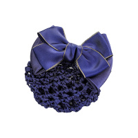 山之只 职业盘发发夹头花(粗网) 蓝色12*8cm 个