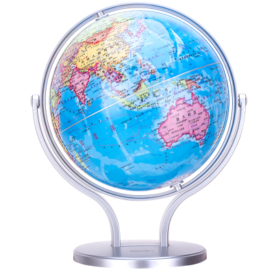 得力2174万向地球仪20cm 蓝色 单位/个