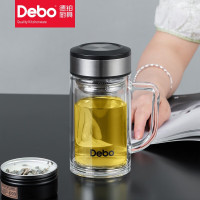 Debo德铂帕斯卡玻璃杯办公耐热带过滤水杯玻璃杯 DEP-744 /个