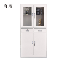 府店钢制文件柜档案柜财务凭证柜带锁储物柜铁皮柜书柜中二斗文件柜