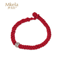梦克拉 Mkela S925银手工编织手链 秋水伊人 甜美可爱 通用 925银 手链 银
