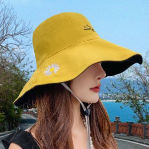 网红款渔夫帽女夏韩版潮百搭日系遮脸防紫外线帽子大沿防晒遮阳帽
